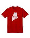 Maine - United States Shape Adult Dark T-Shirt by TooLoud-Mens T-Shirt-TooLoud-Red-Small-Davson Sales