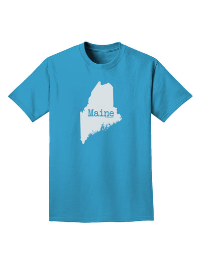 Maine - United States Shape Adult Dark T-Shirt by TooLoud-Mens T-Shirt-TooLoud-Turquoise-Small-Davson Sales