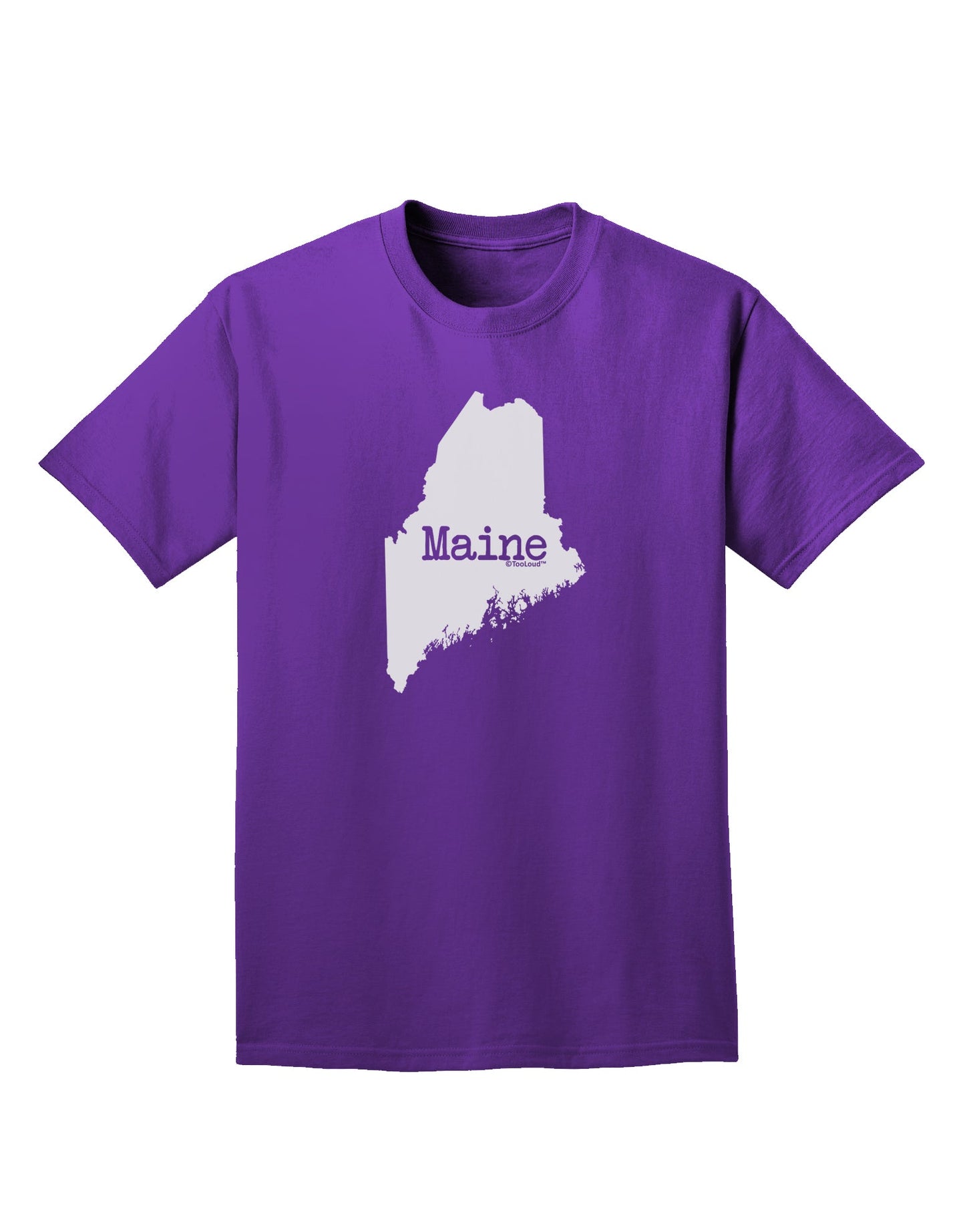 Maine - United States Shape Adult Dark T-Shirt by TooLoud-Mens T-Shirt-TooLoud-Purple-Small-Davson Sales