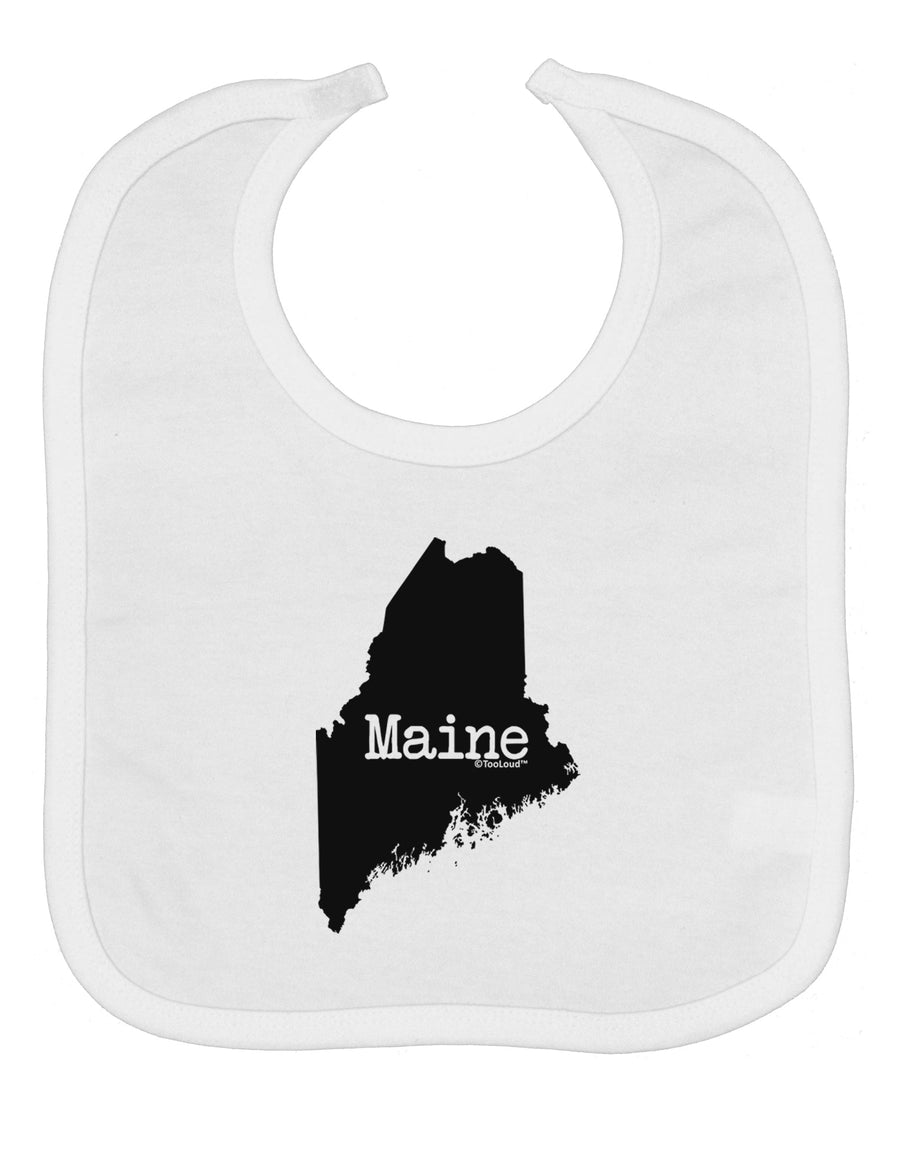 Maine - United States Shape Baby Bib by TooLoud