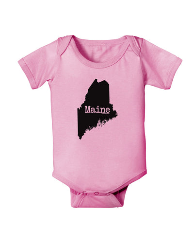 Maine - United States Shape Baby Romper Bodysuit by TooLoud-TooLoud-Light-Pink-06-Months-Davson Sales