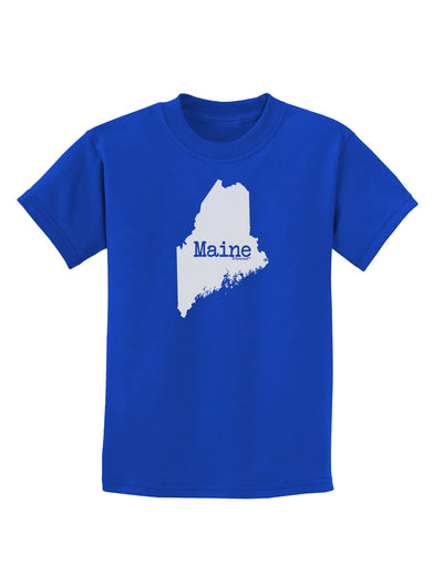 Maine - United States Shape Childrens Dark T-Shirt by TooLoud-Childrens T-Shirt-TooLoud-Royal-Blue-X-Small-Davson Sales
