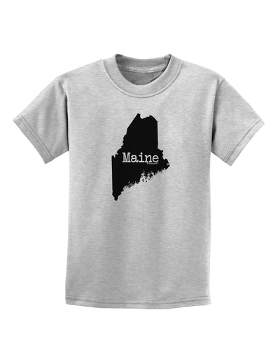 Maine - United States Shape Childrens T-Shirt by TooLoud-TooLoud-AshGray-X-Small-Davson Sales