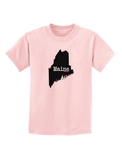 Maine - United States Shape Childrens T-Shirt by TooLoud-TooLoud-PalePink-X-Small-Davson Sales