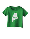 Maine - United States Shape Infant T-Shirt Dark by TooLoud-TooLoud-Clover-Green-06-Months-Davson Sales
