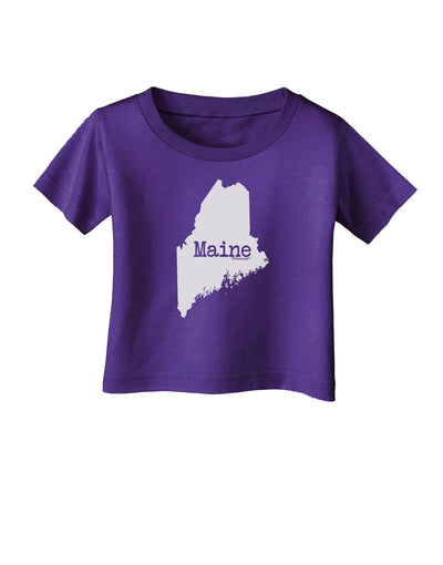Maine - United States Shape Infant T-Shirt Dark by TooLoud-TooLoud-Purple-06-Months-Davson Sales