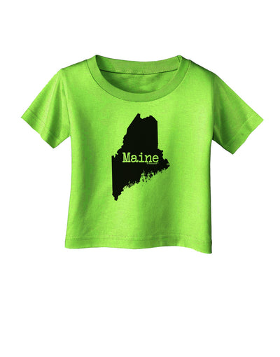 Maine - United States Shape Infant T-Shirt by TooLoud-TooLoud-Lime-Green-06-Months-Davson Sales