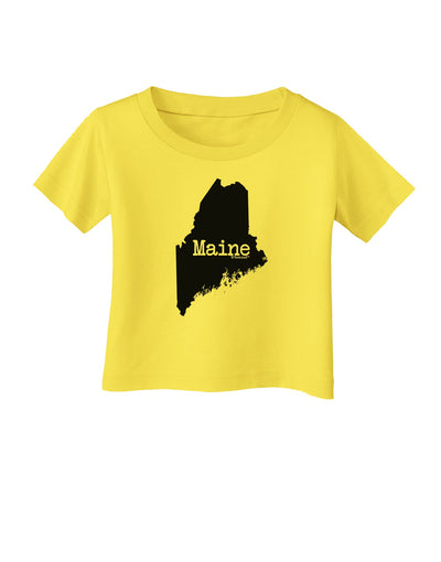 Maine - United States Shape Infant T-Shirt by TooLoud-TooLoud-Yellow-06-Months-Davson Sales