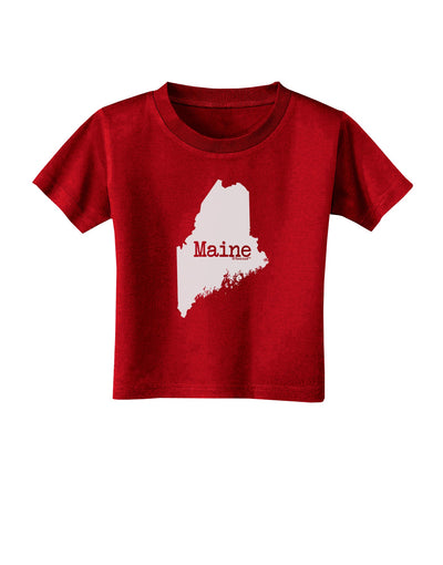 Maine - United States Shape Toddler T-Shirt Dark by TooLoud-TooLoud-Red-2T-Davson Sales