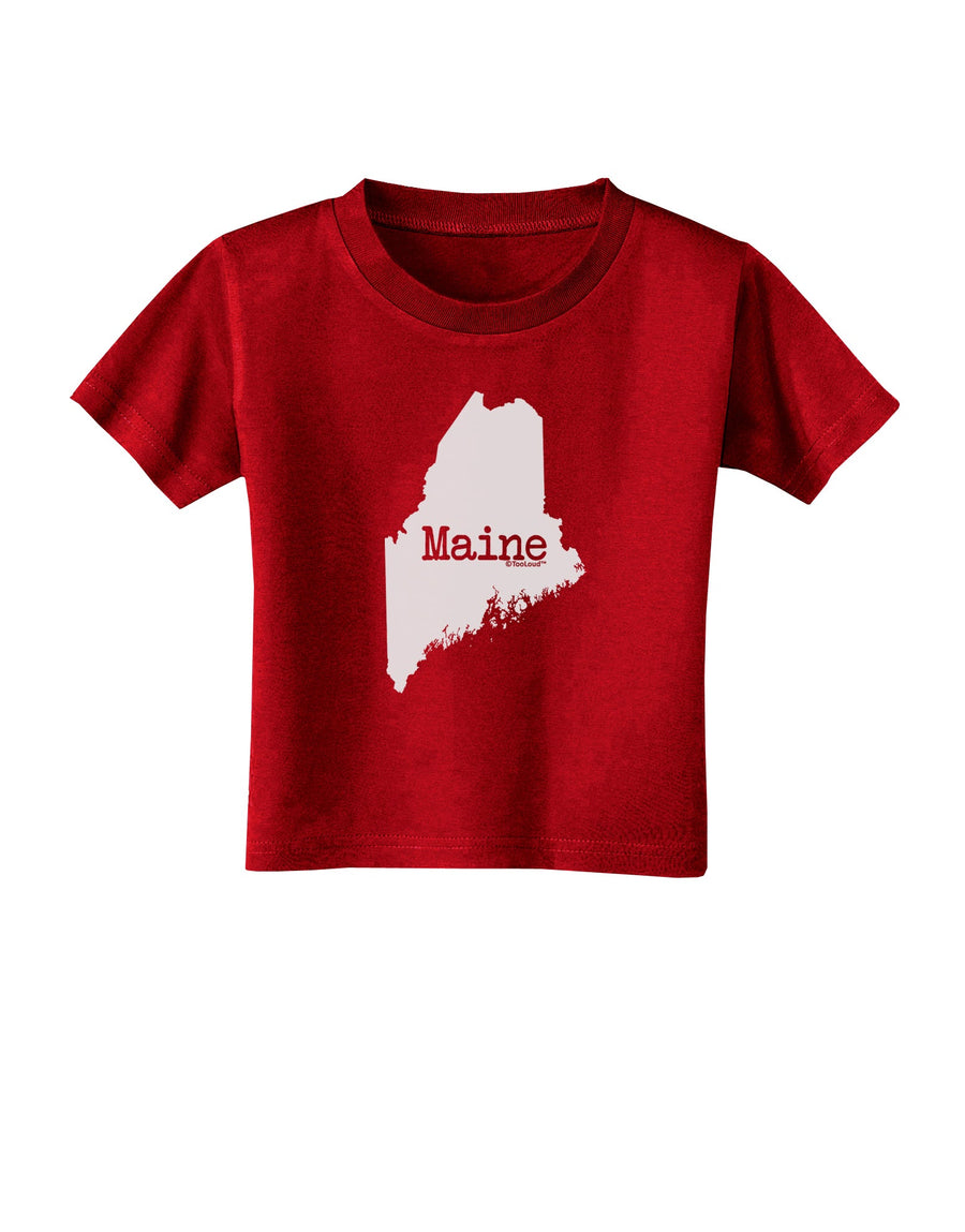 Maine - United States Shape Toddler T-Shirt Dark by TooLoud-TooLoud-Black-2T-Davson Sales