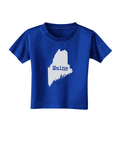 Maine - United States Shape Toddler T-Shirt Dark by TooLoud-TooLoud-Royal-Blue-2T-Davson Sales