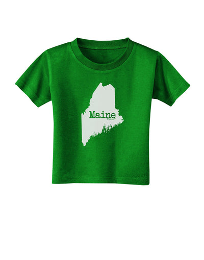 Maine - United States Shape Toddler T-Shirt Dark by TooLoud-TooLoud-Clover-Green-2T-Davson Sales
