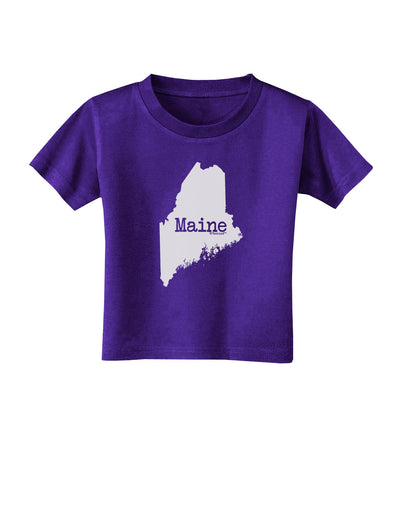 Maine - United States Shape Toddler T-Shirt Dark by TooLoud-TooLoud-Purple-2T-Davson Sales