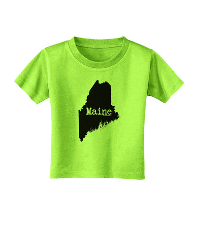 Maine - United States Shape Toddler T-Shirt by TooLoud-TooLoud-Lime-Green-2T-Davson Sales