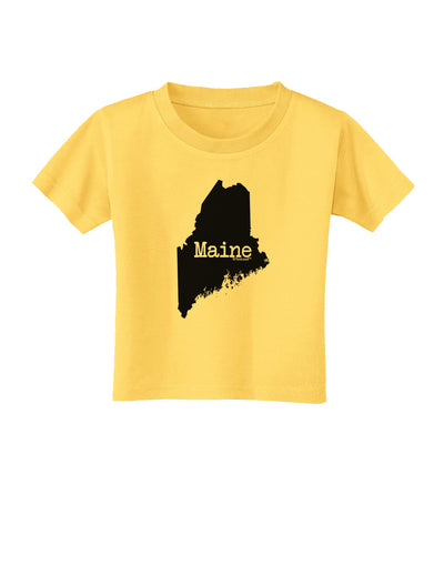 Maine - United States Shape Toddler T-Shirt by TooLoud-TooLoud-Yellow-2T-Davson Sales