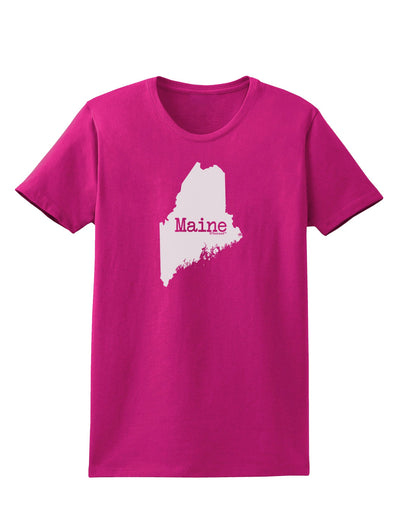 Maine - United States Shape Womens Dark T-Shirt by TooLoud-TooLoud-Hot-Pink-Small-Davson Sales