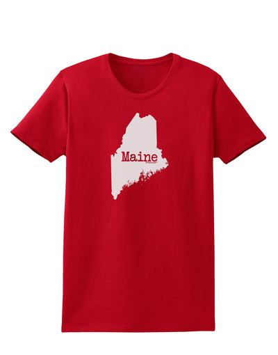 Maine - United States Shape Womens Dark T-Shirt by TooLoud-TooLoud-Red-X-Small-Davson Sales