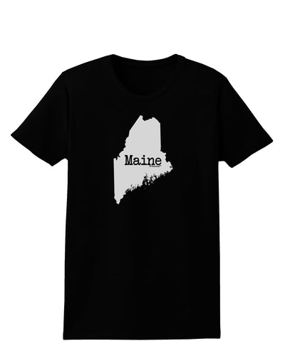 Maine - United States Shape Womens Dark T-Shirt by TooLoud-TooLoud-Black-X-Small-Davson Sales