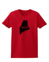 Maine - United States Shape Womens T-Shirt by TooLoud-TooLoud-Red-X-Small-Davson Sales