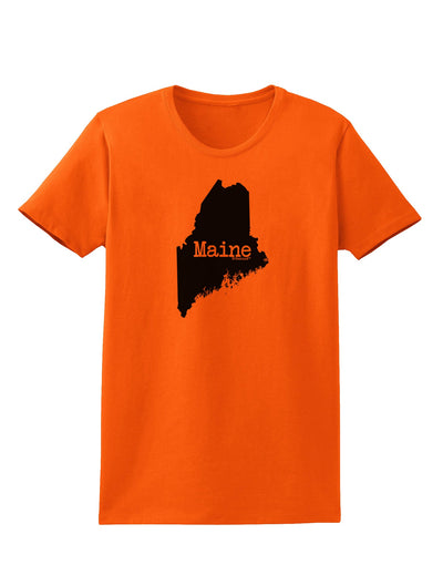 Maine - United States Shape Womens T-Shirt by TooLoud-TooLoud-Orange-X-Small-Davson Sales