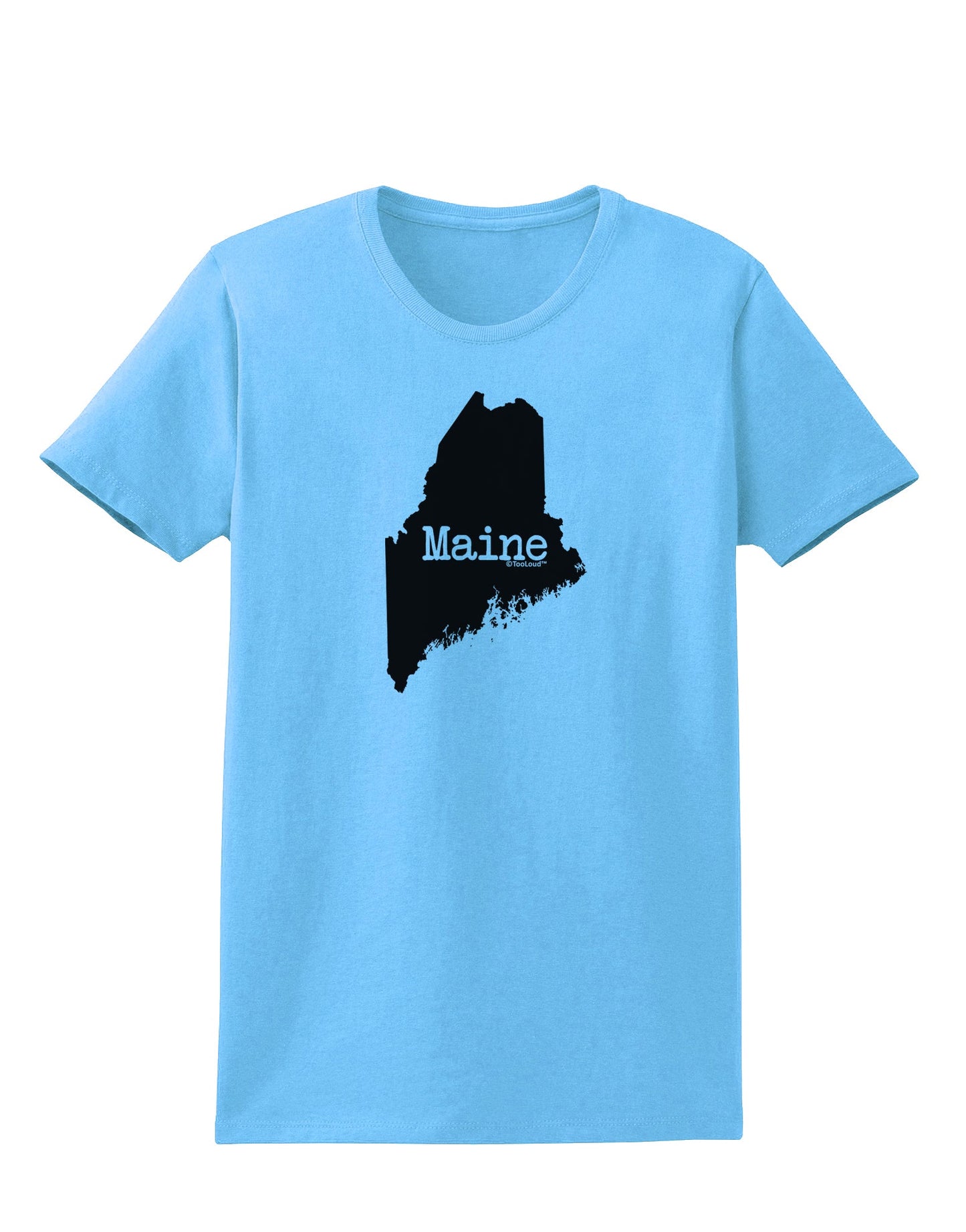 Maine - United States Shape Womens T-Shirt by TooLoud-TooLoud-Aquatic-Blue-X-Small-Davson Sales