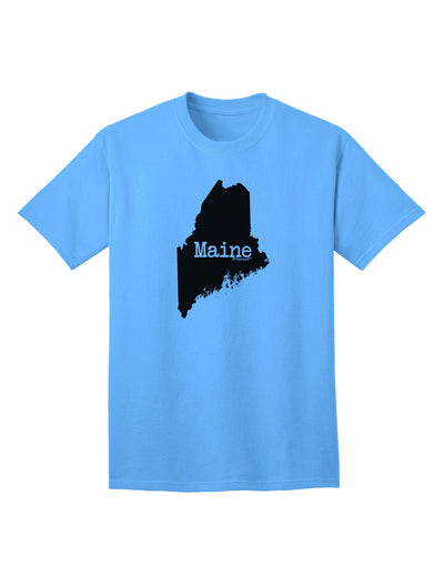 Maine - United States Silhouette Adult T-Shirt by TooLoud-Mens T-shirts-TooLoud-Aquatic-Blue-Small-Davson Sales