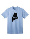 Maine - United States Silhouette Adult T-Shirt by TooLoud-Mens T-shirts-TooLoud-Light-Blue-Small-Davson Sales