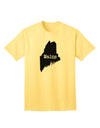 Maine - United States Silhouette Adult T-Shirt by TooLoud-Mens T-shirts-TooLoud-Yellow-Small-Davson Sales