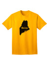 Maine - United States Silhouette Adult T-Shirt by TooLoud-Mens T-shirts-TooLoud-Gold-Small-Davson Sales