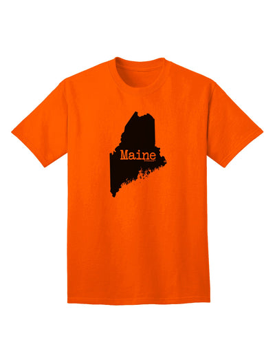 Maine - United States Silhouette Adult T-Shirt by TooLoud-Mens T-shirts-TooLoud-Orange-Small-Davson Sales