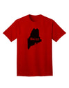 Maine - United States Silhouette Adult T-Shirt by TooLoud-Mens T-shirts-TooLoud-Red-Small-Davson Sales