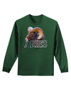 Majestic Aries Picture Adult Long Sleeve Dark T-Shirt-TooLoud-Dark-Green-Small-Davson Sales