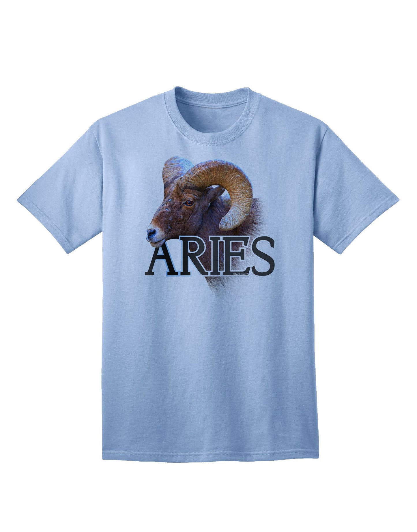 Majestic Aries Picture Adult T-Shirt: A Stellar Choice for Astrology Enthusiasts-Mens T-shirts-TooLoud-Light-Blue-Small-Davson Sales
