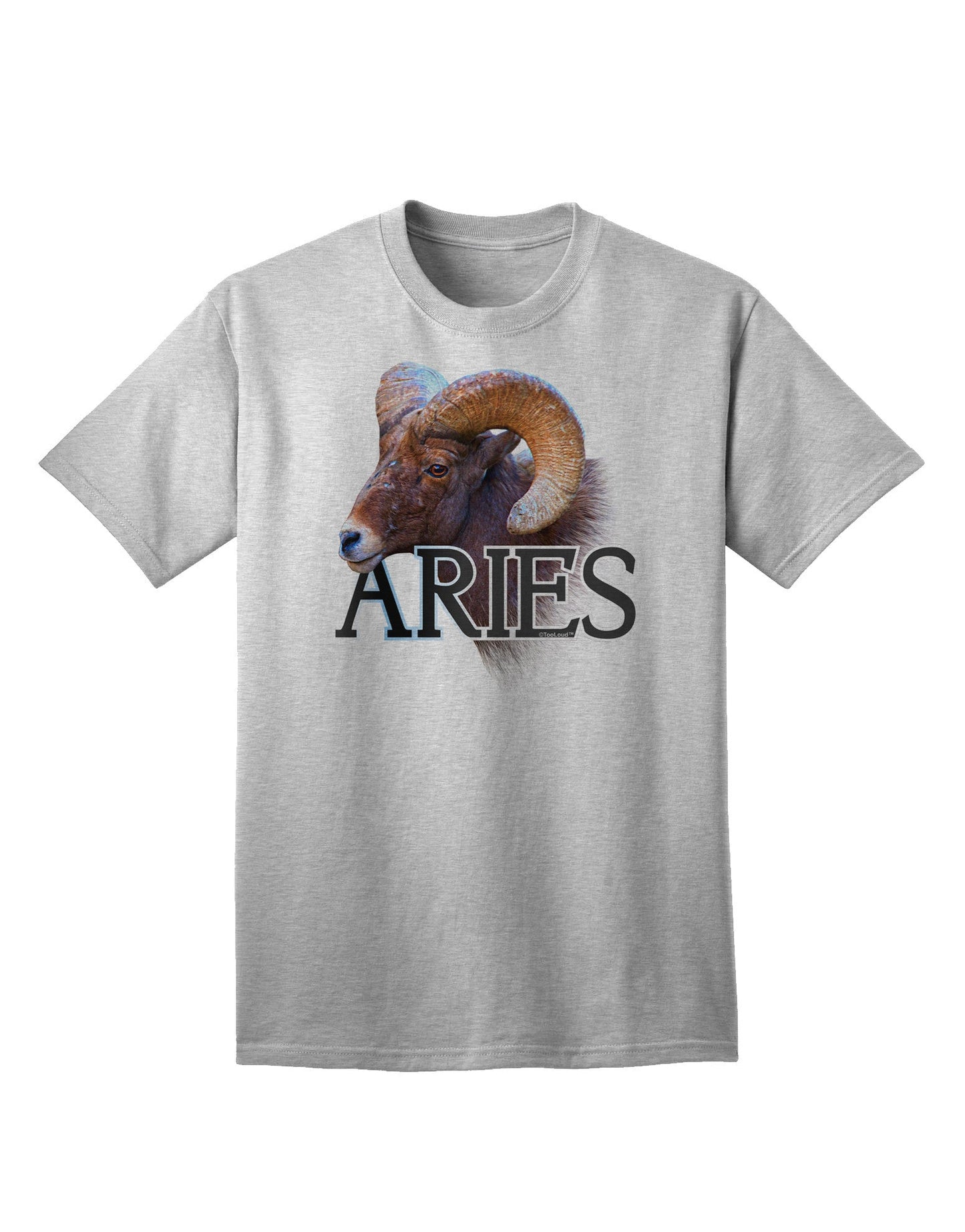 Majestic Aries Picture Adult T-Shirt: A Stellar Choice for Astrology Enthusiasts-Mens T-shirts-TooLoud-AshGray-Small-Davson Sales