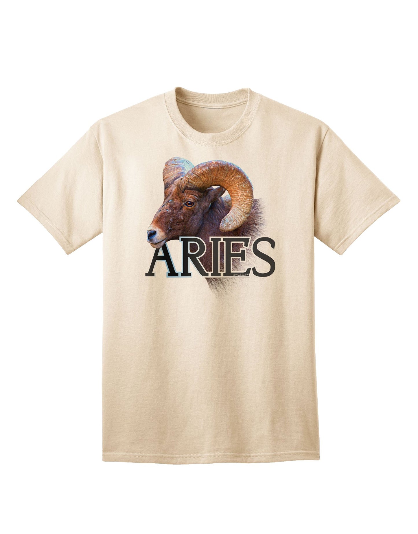 Majestic Aries Picture Adult T-Shirt: A Stellar Choice for Astrology Enthusiasts-Mens T-shirts-TooLoud-Natural-Small-Davson Sales