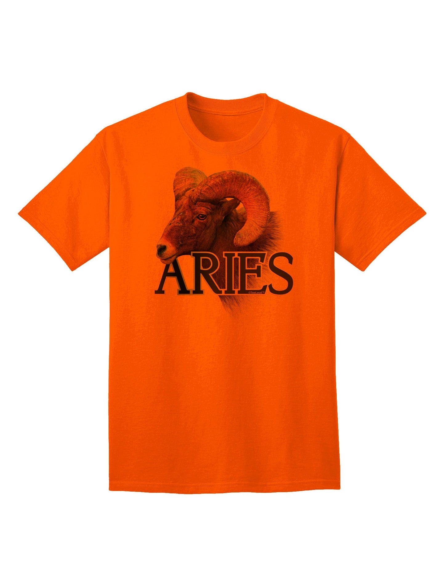Majestic Aries Picture Adult T-Shirt: A Stellar Choice for Astrology Enthusiasts-Mens T-shirts-TooLoud-Orange-Small-Davson Sales