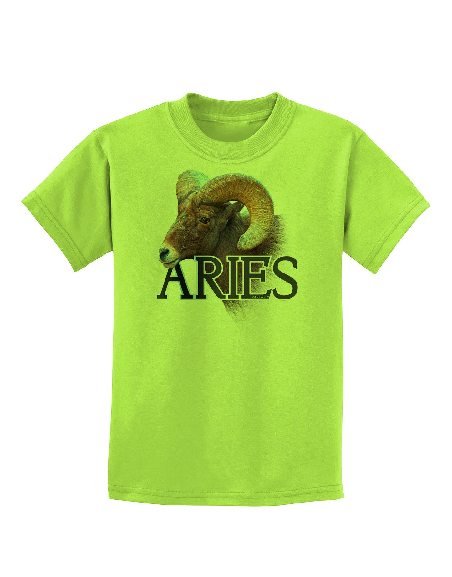 Majestic Aries Picture Childrens T-Shirt-Childrens T-Shirt-TooLoud-Lime-Green-X-Small-Davson Sales