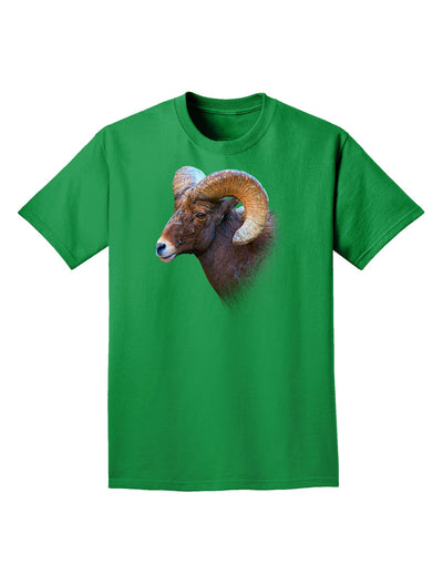 Majestic Bighorn Ram Adult Dark T-Shirt-Mens T-Shirt-TooLoud-Kelly-Green-Small-Davson Sales