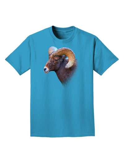 Majestic Bighorn Ram Adult Dark T-Shirt-Mens T-Shirt-TooLoud-Turquoise-Small-Davson Sales