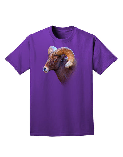 Majestic Bighorn Ram Adult Dark T-Shirt-Mens T-Shirt-TooLoud-Purple-Small-Davson Sales