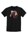 Majestic Bighorn Ram Childrens Dark T-Shirt-Childrens T-Shirt-TooLoud-Black-X-Small-Davson Sales