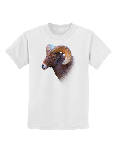 Majestic Bighorn Ram Childrens T-Shirt-Childrens T-Shirt-TooLoud-White-X-Small-Davson Sales