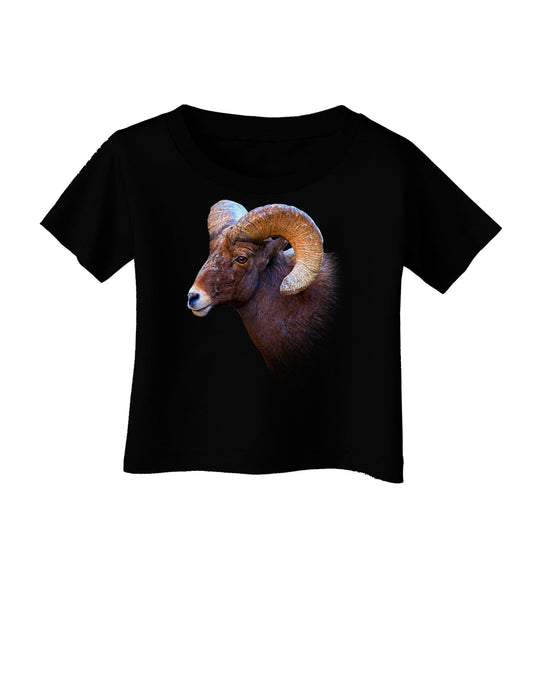 Majestic Bighorn Ram Infant T-Shirt Dark-Infant T-Shirt-TooLoud-Black-06-Months-Davson Sales