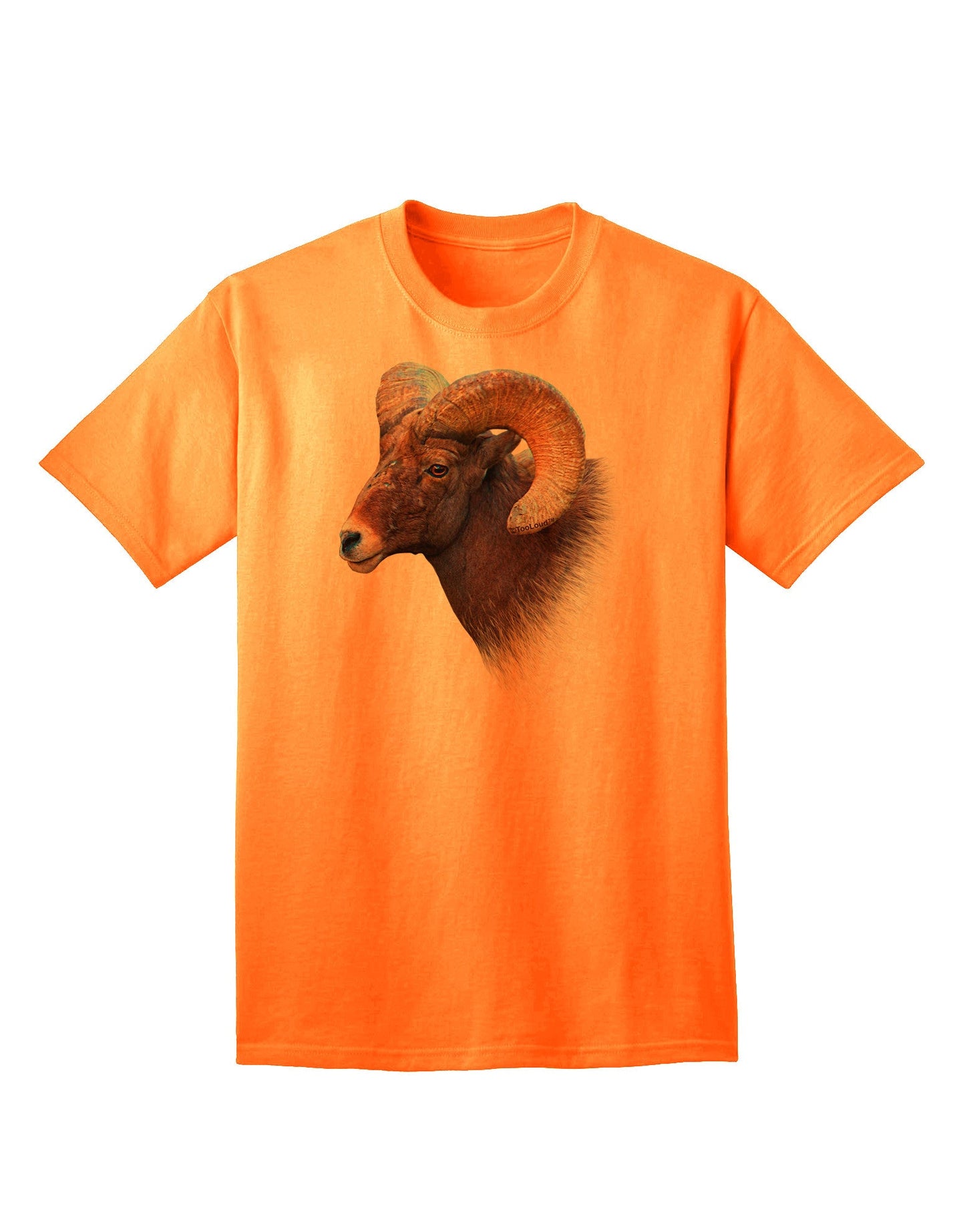 Majestic Bighorn Ram - Premium Adult T-Shirt Collection-Mens T-shirts-TooLoud-Neon-Orange-Small-Davson Sales