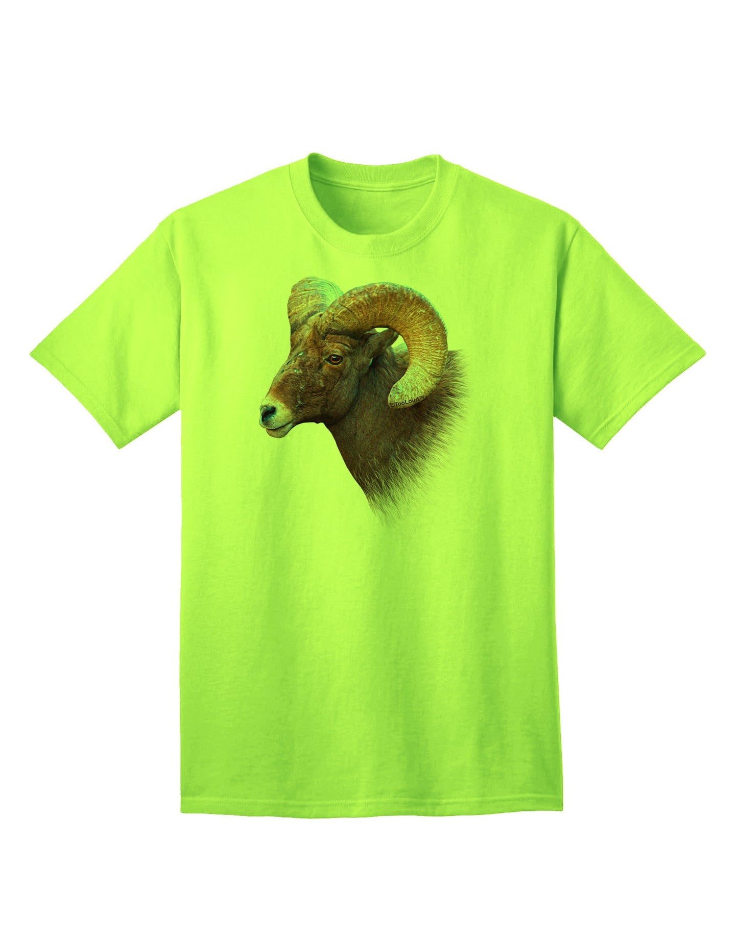 Majestic Bighorn Ram - Premium Adult T-Shirt Collection-Mens T-shirts-TooLoud-Neon-Green-Small-Davson Sales