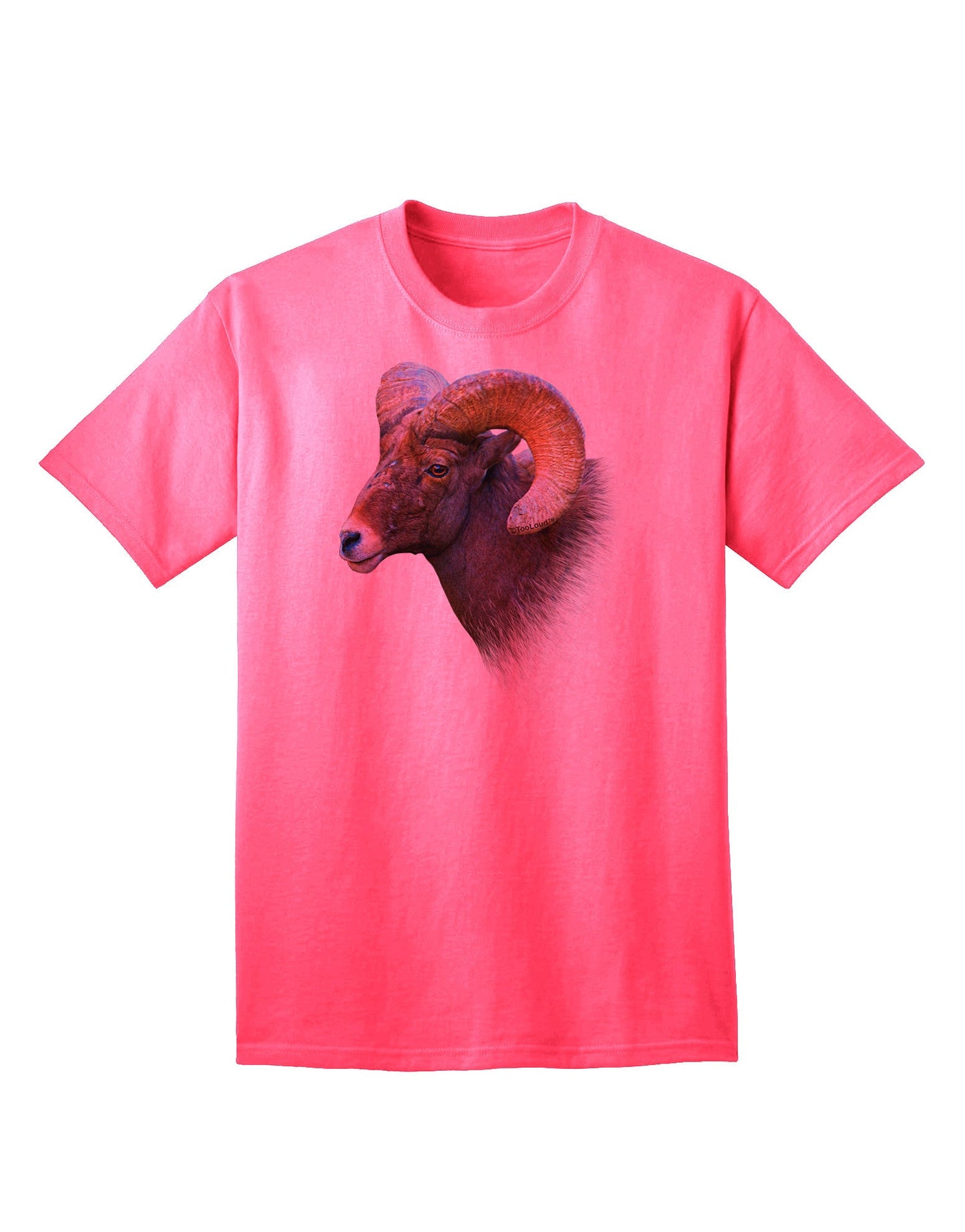 Majestic Bighorn Ram - Premium Adult T-Shirt Collection-Mens T-shirts-TooLoud-Neon-Pink-Small-Davson Sales