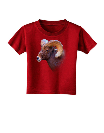 Majestic Bighorn Ram Toddler T-Shirt Dark-Toddler T-Shirt-TooLoud-Red-2T-Davson Sales