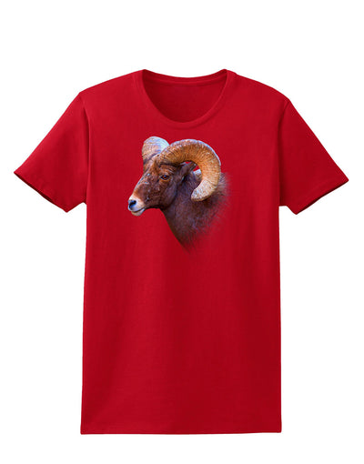 Majestic Bighorn Ram Womens Dark T-Shirt-TooLoud-Red-X-Small-Davson Sales