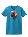 Majestic Bighorn Ram Womens Dark T-Shirt-TooLoud-Turquoise-X-Small-Davson Sales