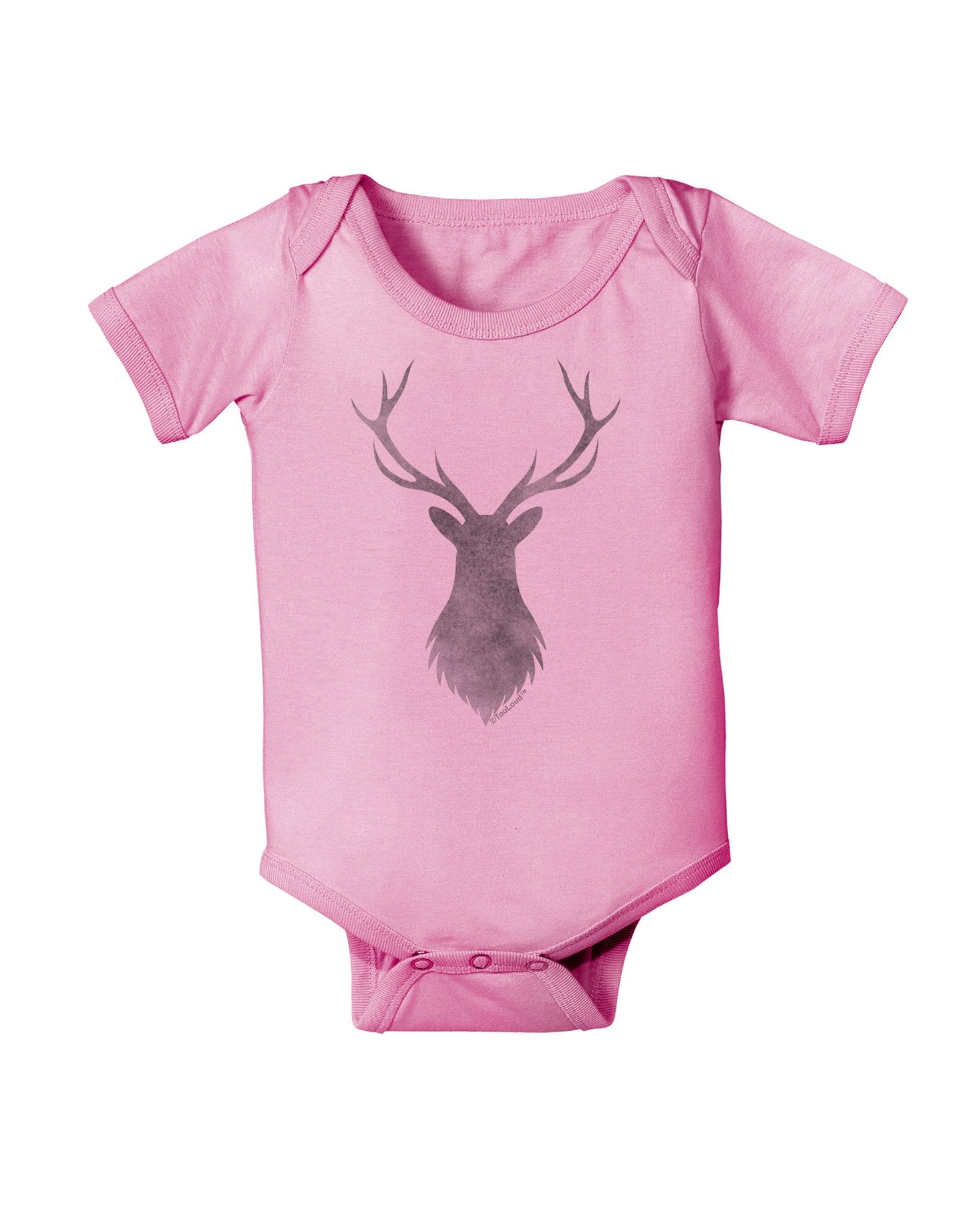 Majestic Stag Distressed Baby Romper Bodysuit-Baby Romper-TooLoud-Pink-06-Months-Davson Sales